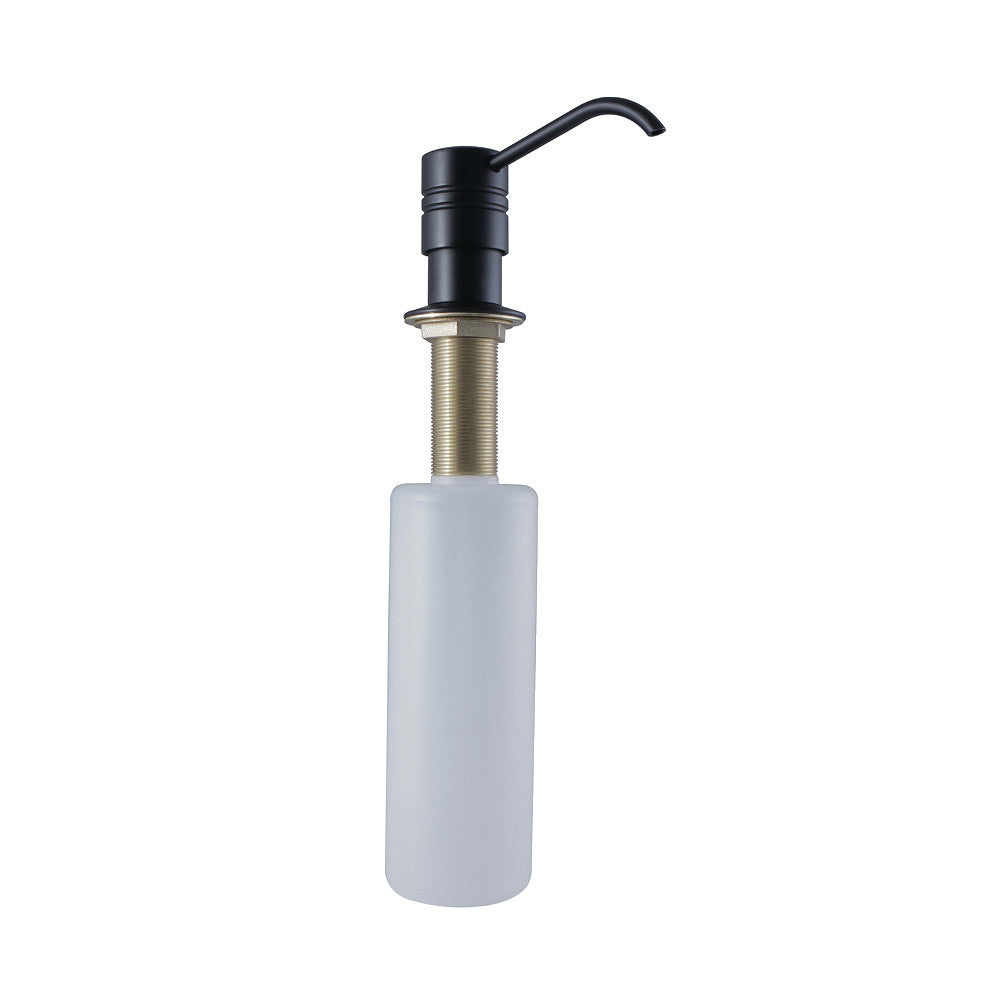 Kingston Brass SD2610MB Straight Nozzle Metal Soap/Lotion Dispenser, Matte Black - BNGBath