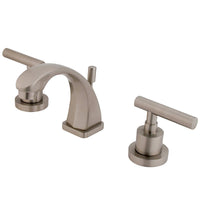 Thumbnail for Kingston Brass KS4948CML Manhattan 8 in. Widespread Bathroom Faucet, Brushed Nickel - BNGBath
