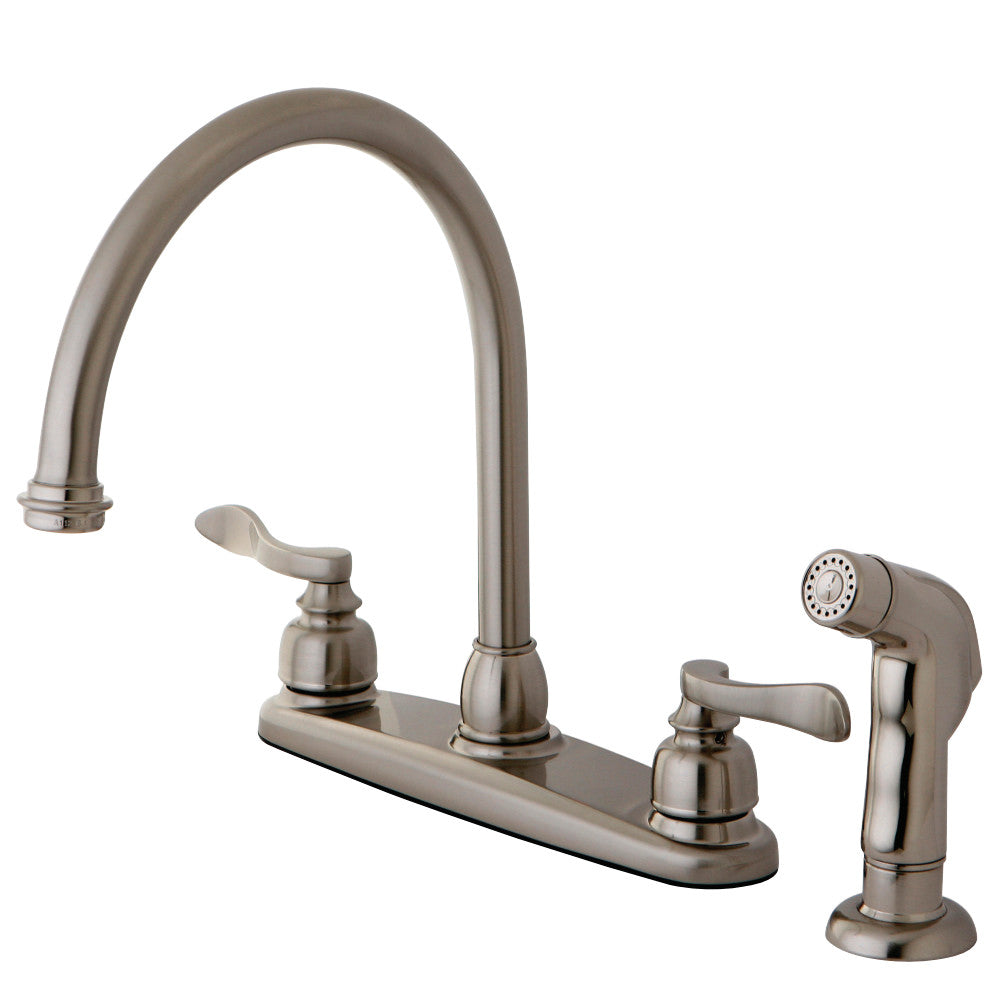 Kingston Brass KB8798NFLSP NuWave French Centerset Kitchen Faucet, Brushed Nickel - BNGBath