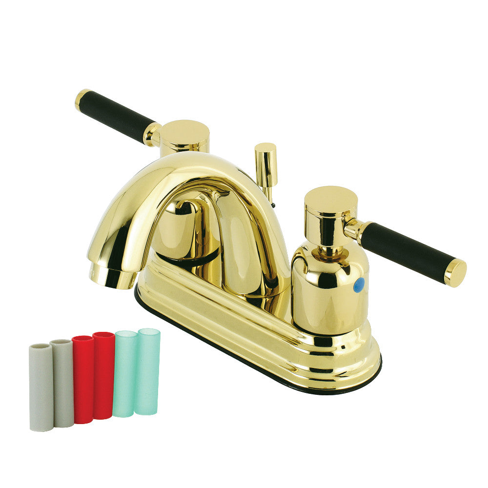 Kingston Brass KB8612DKL 4 in. Centerset Bathroom Faucet, Polished Brass - BNGBath