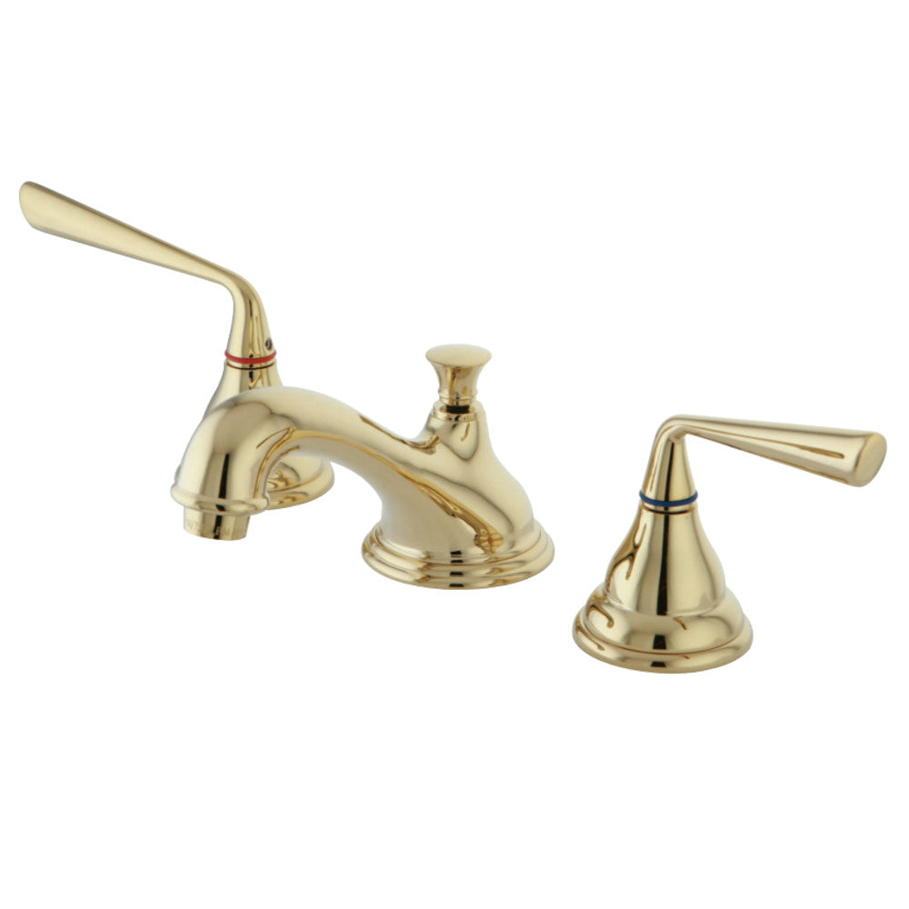 Kingston Brass KS5562ZL 8 in. Widespread Bathroom Faucet, Polished Brass - BNGBath