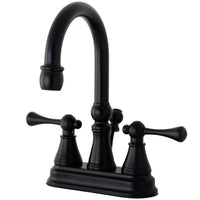Thumbnail for Kingston Brass KS2615BL 4 in. Centerset Bathroom Faucet, Oil Rubbed Bronze - BNGBath