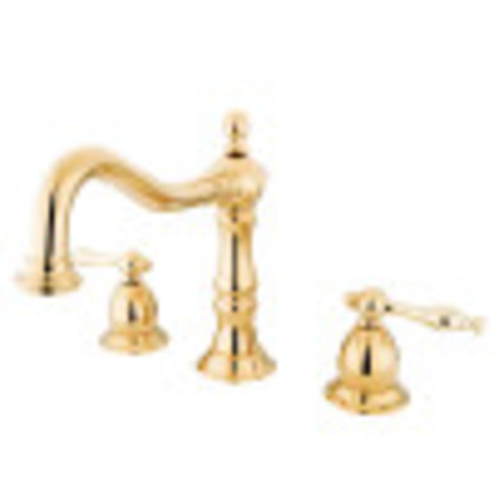 Kingston Brass KS1972NL 8 in. Widespread Bathroom Faucet, Polished Brass - BNGBath