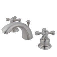 Thumbnail for Kingston Brass KB948AX Victorian Mini-Widespread Bathroom Faucet, Brushed Nickel - BNGBath