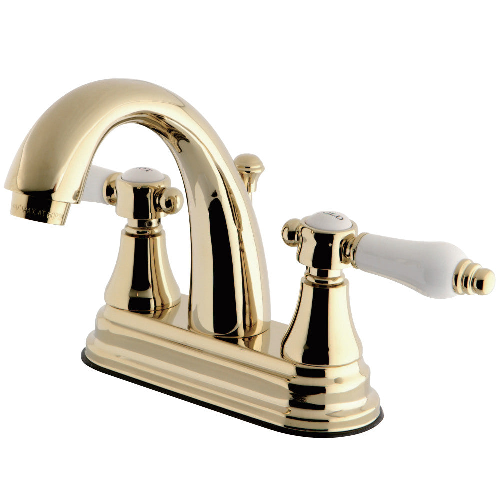 Kingston Brass KS7612BPL 4 in. Centerset Bathroom Faucet, Polished Brass - BNGBath