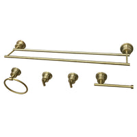 Thumbnail for Kingston Brass BAH821318478SB Concord 5-Piece Bathroom Accessory Set, Brushed Brass - BNGBath