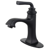 Thumbnail for Fauceture LS4420RXL Restoration Single-Handle Bathroom Faucet with Push-Up Drain and Deck Plate, Matte Black - BNGBath
