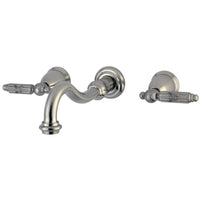 Thumbnail for Kingston Brass KS3128GL Wall Mount Bathroom Faucet, Brushed Nickel - BNGBath