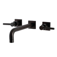 Thumbnail for Kingston Brass KS6025DL Concord Wall Mount Tub Faucet, Oil Rubbed Bronze - BNGBath