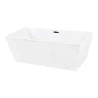 Thumbnail for Aqua Eden VTSQ673224 67-Inch Acrylic Freestanding Tub with Drain, White - BNGBath