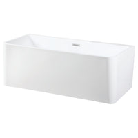 Thumbnail for Aqua Eden VTSQ673023 67-Inch Acrylic Freestanding Tub with Drain, White - BNGBath