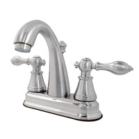 Thumbnail for Fauceture FSY7618AL English Classic 4 in. Centerset Bathroom Faucet with Retail Pop-Up, Brushed Nickel - BNGBath