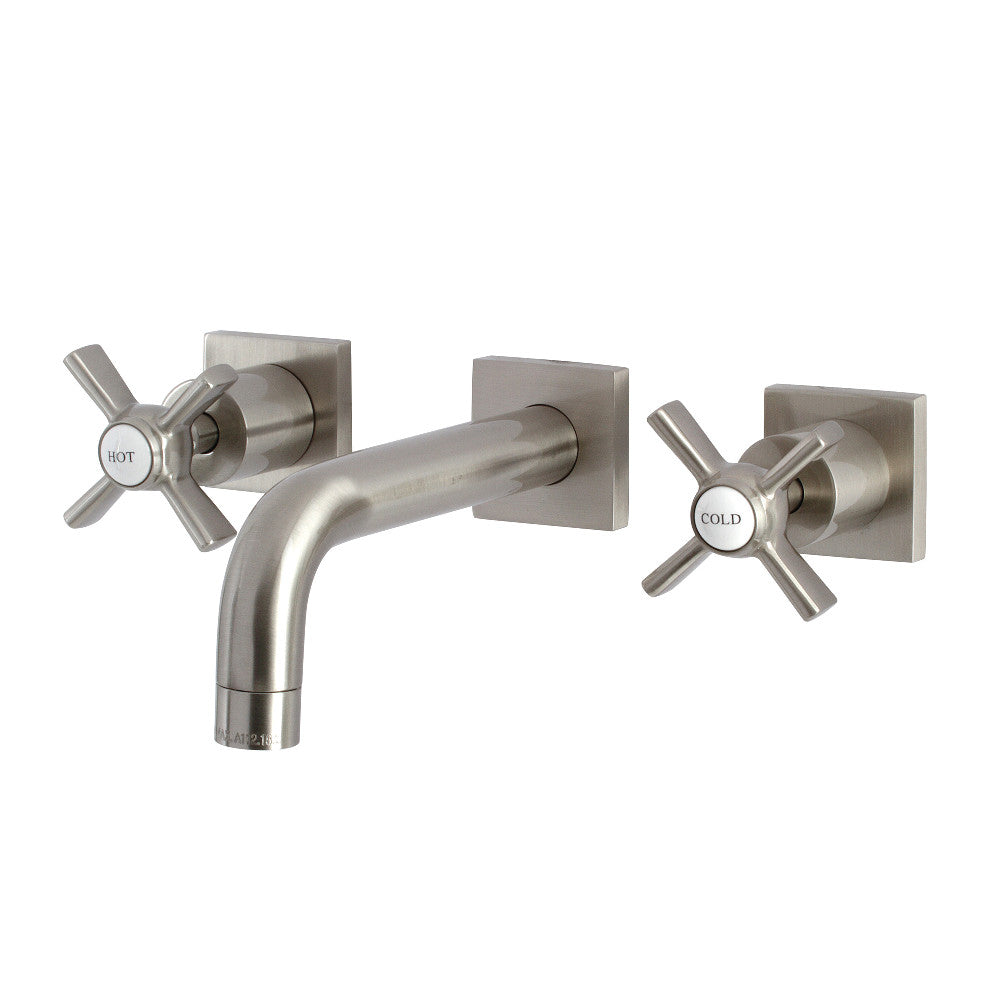 Kingston Brass KS6128ZX Millennium Two-Handle Wall Mount Bathroom Faucet, Brushed Nickel - BNGBath