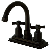 Thumbnail for Kingston Brass KS8665ZX Millennium 4 in. Centerset Bathroom Faucet with Brass Pop-Up, Oil Rubbed Bronze - BNGBath