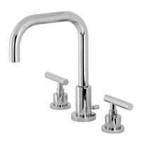 Thumbnail for Kingston Brass FSC8931CML Manhattan Widespread Bathroom Faucet with Brass Pop-Up, Polished Chrome - BNGBath