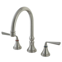 Thumbnail for Kingston Brass KS2798ZLLS Widespread Kitchen Faucet, Brushed Nickel - BNGBath