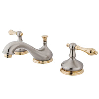 Thumbnail for Kingston Brass KS1169AL 8 in. Widespread Bathroom Faucet, Brushed Nickel/Polished Brass - BNGBath