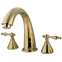 Thumbnail for Kingston Brass KS2362NL Naples Roman Tub Faucet, Polished Brass - BNGBath