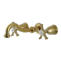 Thumbnail for Kingston Brass KS3027NX Hamilton Two-Handle Wall Mount Tub Faucet, Brushed Brass - BNGBath