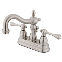 Thumbnail for Kingston Brass KS1608BL 4 in. Centerset Bathroom Faucet, Brushed Nickel - BNGBath