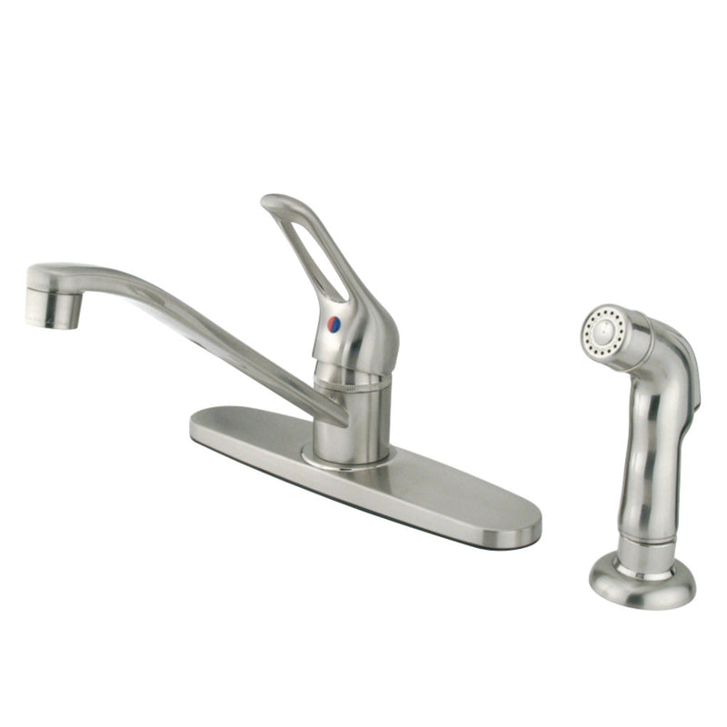Kingston Brass GKB562SNSP Wyndham Single-Handle Centerset Kitchen Faucet, Brushed Nickel - BNGBath