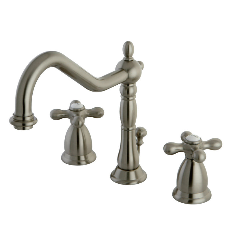 Kingston Brass KS1998AX 8 in. Widespread Bathroom Faucet, Brushed Nickel - BNGBath