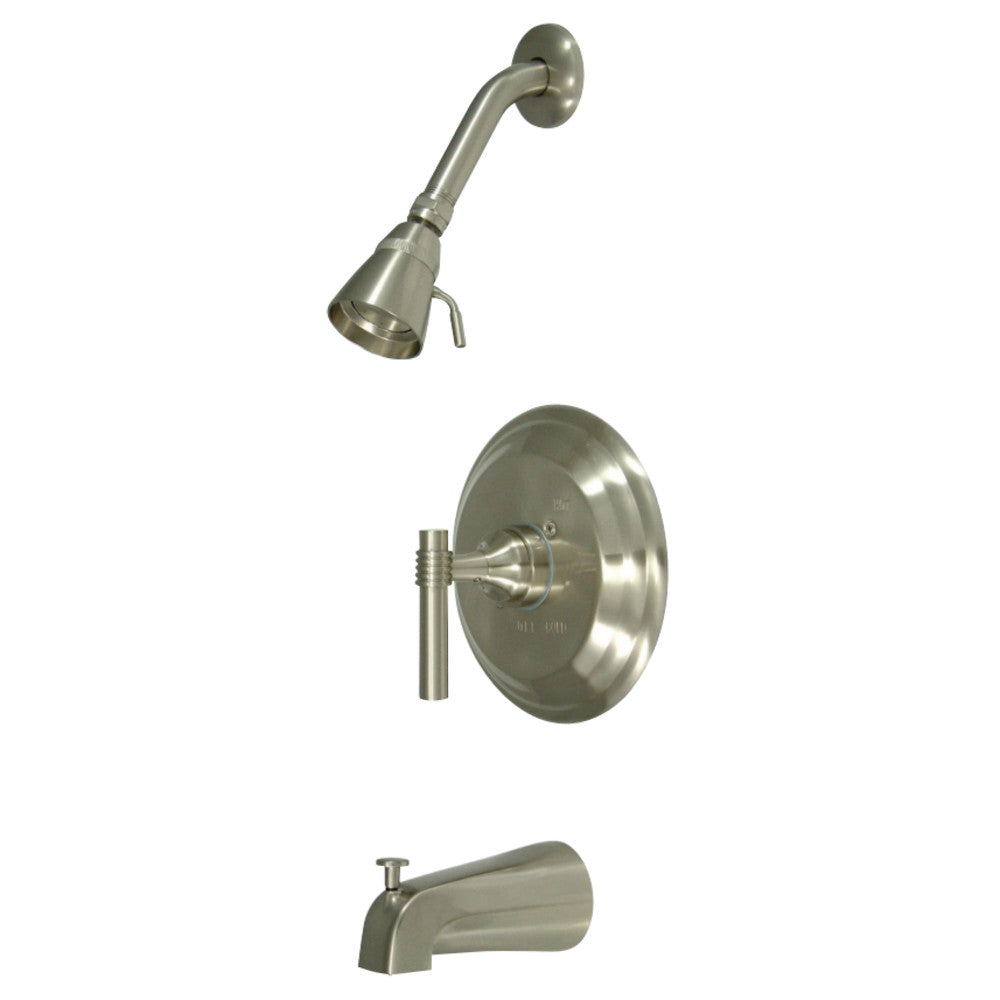Kingston Brass KB2638ML Milano Tub & Shower Faucet, Brushed Nickel - BNGBath