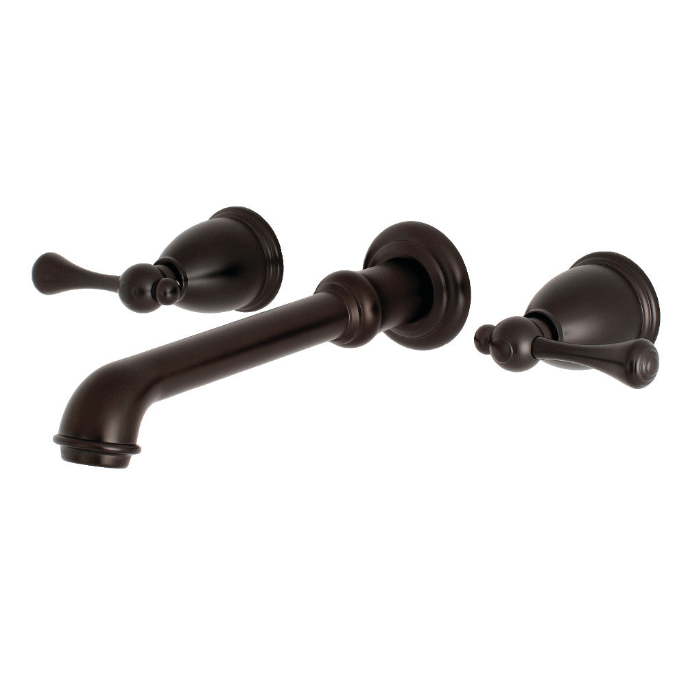 Kingston Brass KS7025BL English Country 2-Handle Wall Mount Roman Tub Faucet, Oil Rubbed Bronze - BNGBath