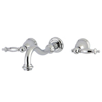 Thumbnail for Kingston Brass KS3121TL Wall Mount Bathroom Faucet, Polished Chrome - BNGBath