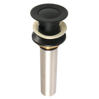 Thumbnail for Kingston Brass KB6000 Complement Push-Up Drain with Overflow, Matte Black - BNGBath