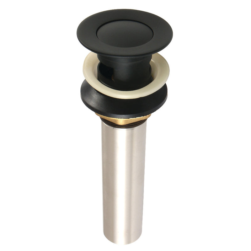 Kingston Brass KB6000 Complement Push-Up Drain with Overflow, Matte Black - BNGBath