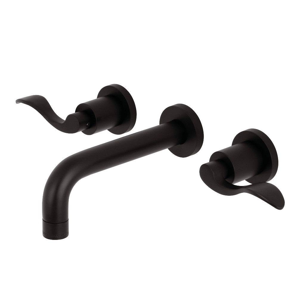 Kingston Brass KS8125DFL NuWave 2-Handle Wall Mount Bathroom Faucet, Oil Rubbed Bronze - BNGBath