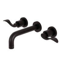 Thumbnail for Kingston Brass KS8125DFL NuWave 2-Handle Wall Mount Bathroom Faucet, Oil Rubbed Bronze - BNGBath