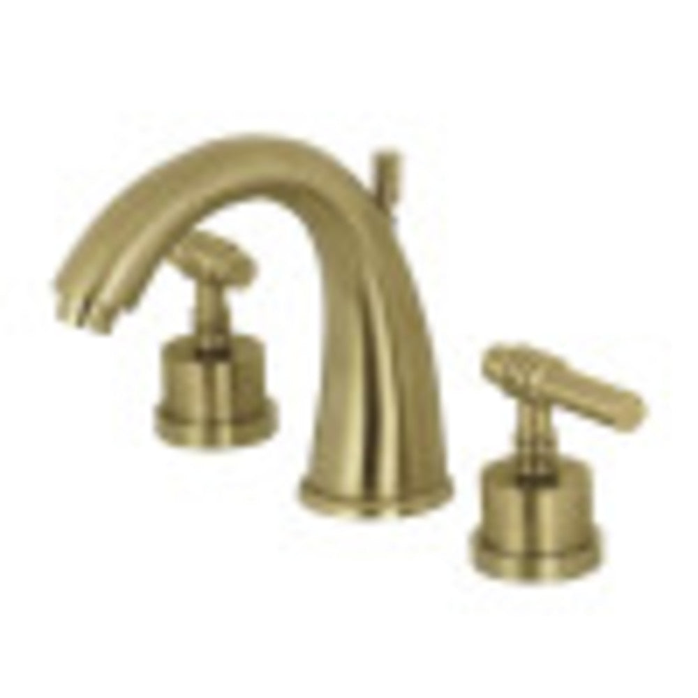 Kingston Brass KS2967ML 8 in. Widespread Bathroom Faucet, Brushed Nickel/Polished Chrome - BNGBath