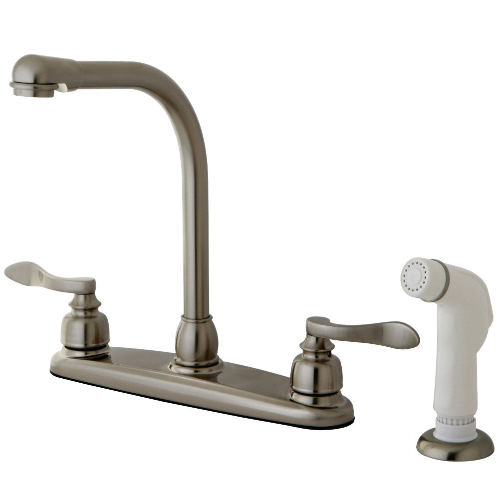 Kingston Brass KB8758NFL NuWave French Centerset Kitchen Faucet, Brushed Nickel - BNGBath