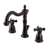 Thumbnail for Kingston Brass KB1975PKX Duchess Widespread Bathroom Faucet with Plastic Pop-Up, Oil Rubbed Bronze - BNGBath