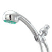 Thumbnail for Kingston Brass KX0132B 3 Setting Hand Held Shower with metal hose, Polished Chrome - BNGBath