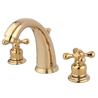 Thumbnail for Kingston Brass KB982AX Victorian 2-Handle 8 in. Widespread Bathroom Faucet, Polished Brass - BNGBath