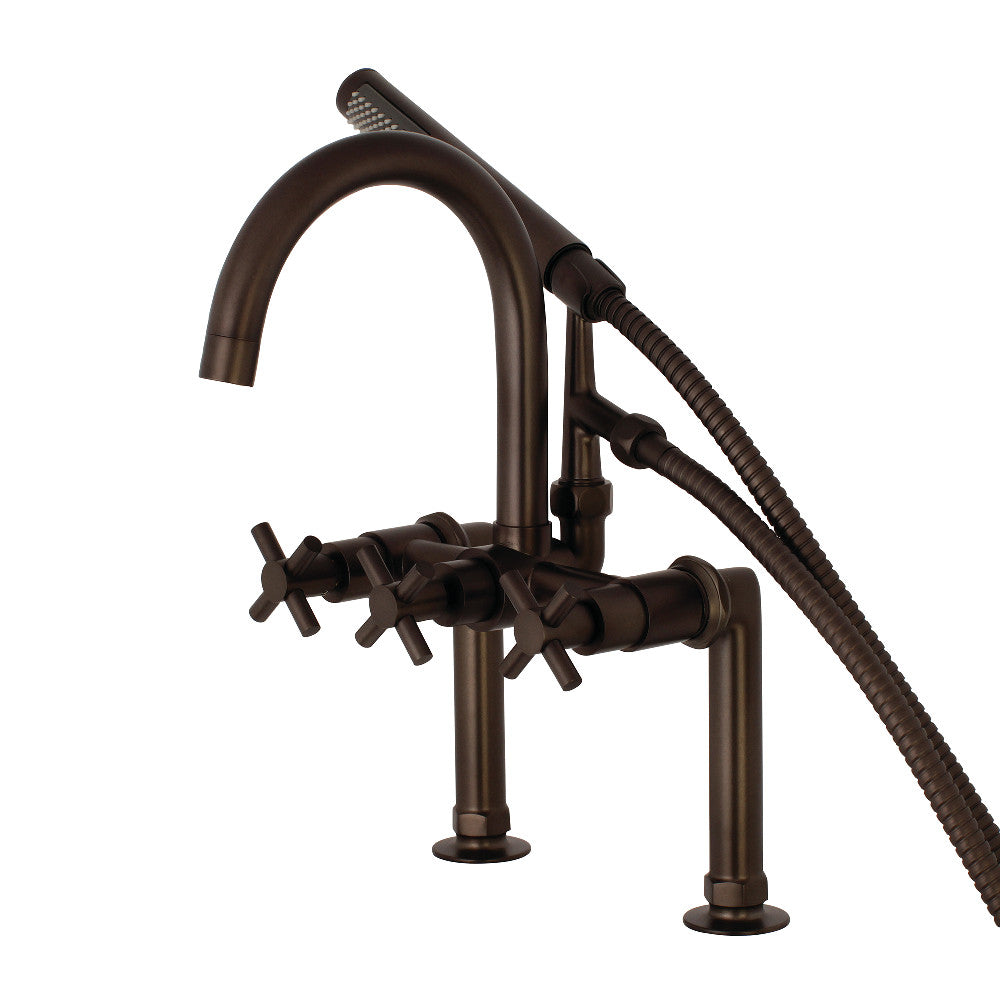 Aqua Vintage AE8105DX Concord 7-Inch Deck Mount Clawfoot Tub Faucet, Oil Rubbed Bronze - BNGBath