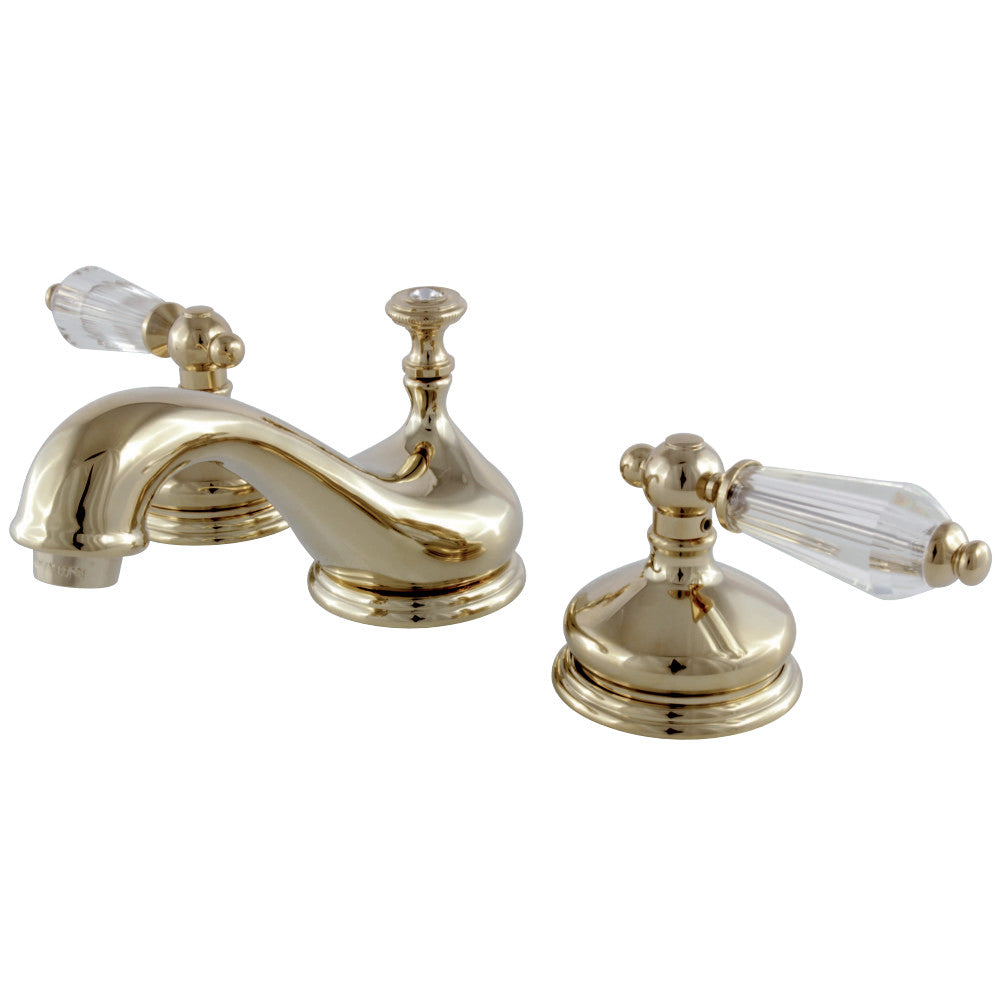 Kingston Brass KS1162WLL 8 in. Widespread Bathroom Faucet, Polished Brass - BNGBath