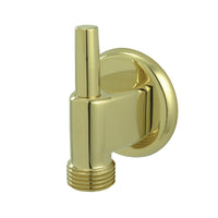 Thumbnail for Kingston Brass K174A2 Showerscape Wall Mount Supply Elbow with Pin Wall Hook, Polished Brass - BNGBath