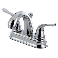 Thumbnail for Kingston Brass KB5611YL 4 in. Centerset Bathroom Faucet, Polished Chrome - BNGBath