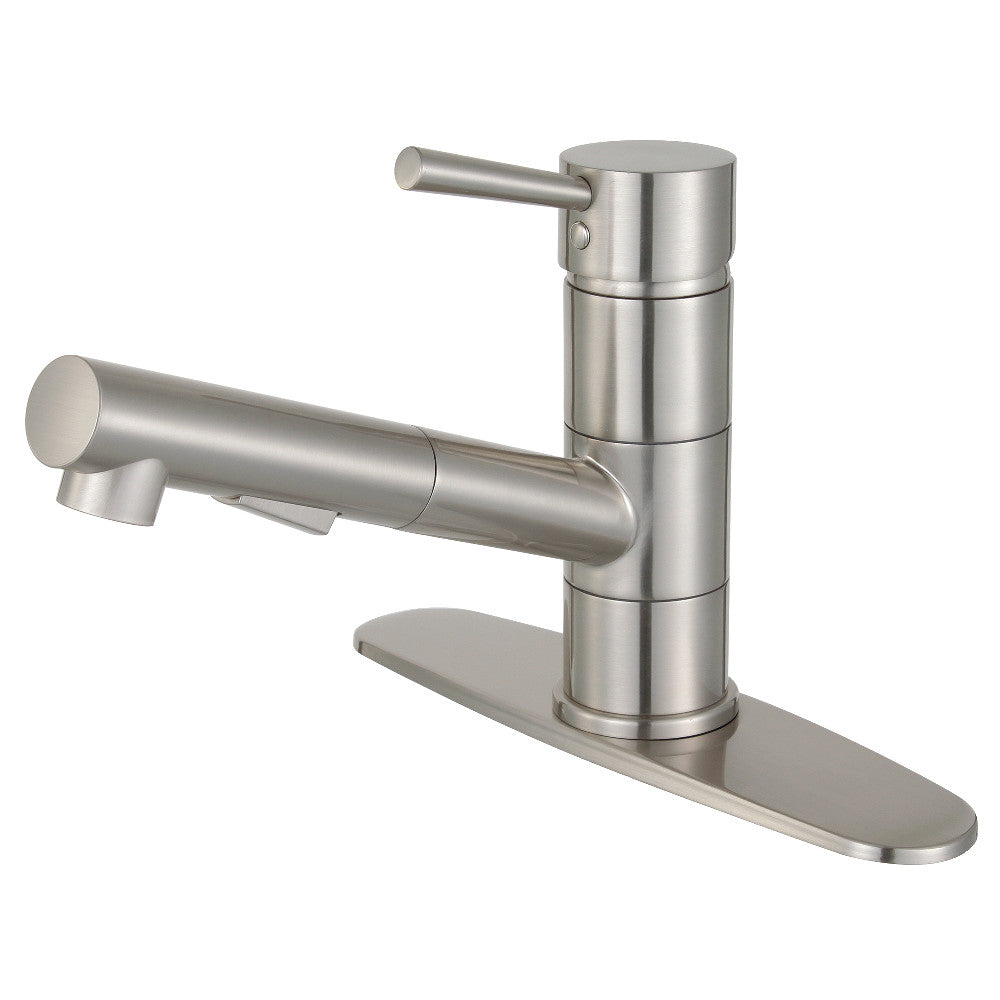 Gourmetier LS8408DL Concord Single-Handle Pull-Out Kitchen Faucet, Brushed Nickel - BNGBath