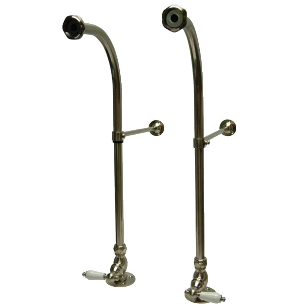 Kingston Brass CC458PL Rigid Freestand Supplies with Stops, Brushed Nickel - BNGBath