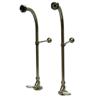 Thumbnail for Kingston Brass CC458PL Rigid Freestand Supplies with Stops, Brushed Nickel - BNGBath
