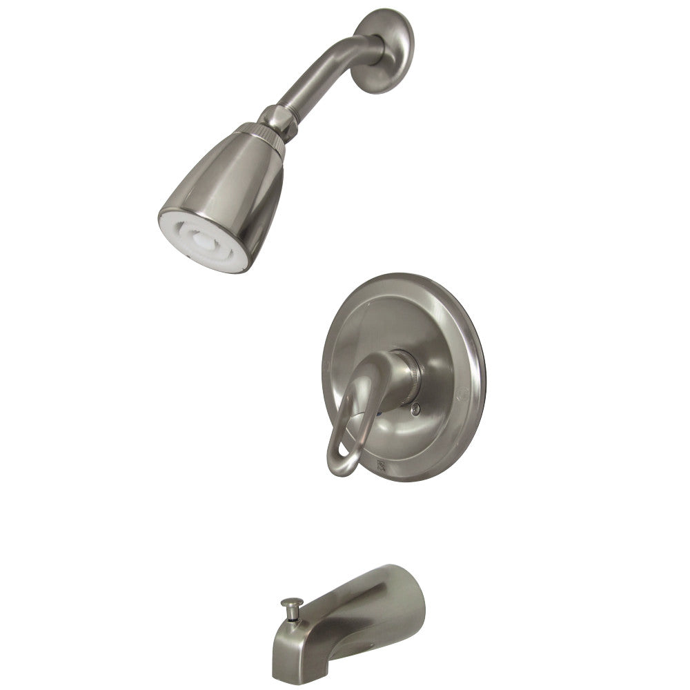 Kingston Brass KB538LP Tub and Shower Faucet, Brushed Nickel - BNGBath