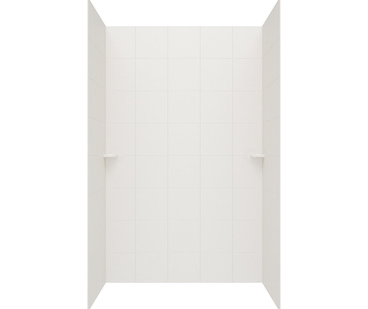 SQMK96-3662 36 x 62 x 96 Swanstone Square Tile Glue up Shower Wall Kit in Birch