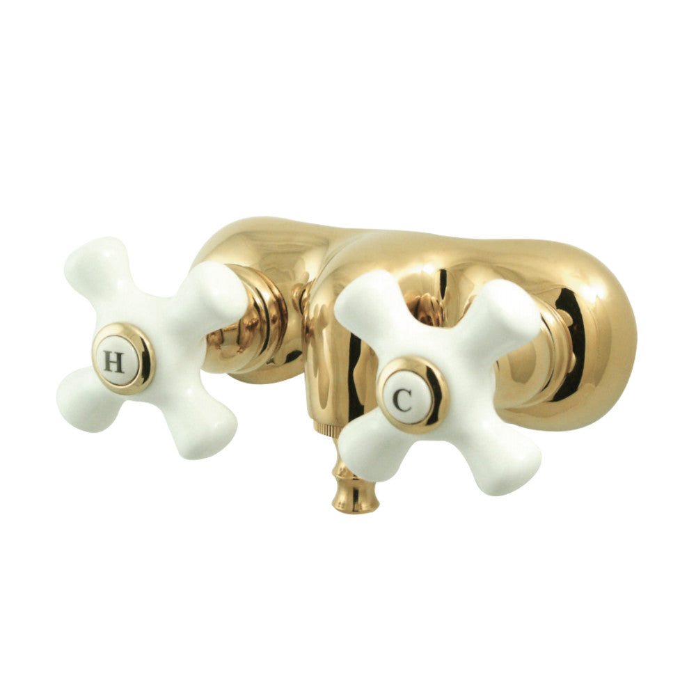 Kingston Brass CC49T2 Vintage 3-3/8-Inch Wall Mount Tub Faucet, Polished Brass - BNGBath