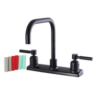 Thumbnail for Kingston Brass FB2145DKL Kaiser 8-Inch Centerset Kitchen Faucet, Oil Rubbed Bronze - BNGBath