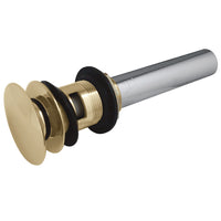 Thumbnail for Kingston Brass EV6002 Push Pop-Up Drain with Overflow Hole, 22 Gauge, Polished Brass - BNGBath